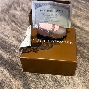 Jay Strongwater Blush Pink Shoe Ornament